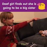 Døv pige finder ud af, at hun skal være storesøster